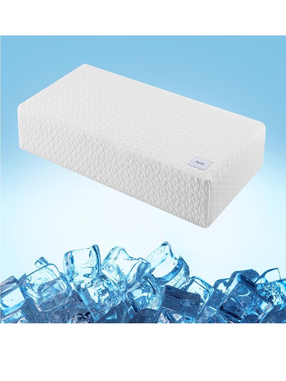 HARBOREST Ice Cube Cooling Pillow for Side Sleepers Memory Foam Side Sleeper